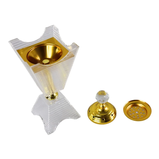 صورة مبخرة شفافة مع معدن ذهبي HX186