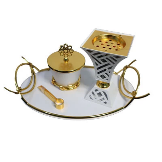 صورة طقم مبخرة ملكية مع العلبة والملقط WT-208