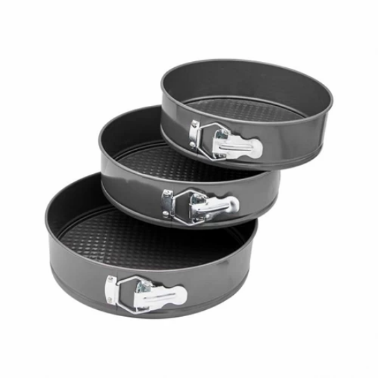 صورة طقم قالب كيك دائري فضي 3 حبه MR-6