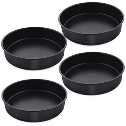 صورة طقم قالب كيك دائري اسود 4 حبه MR-10