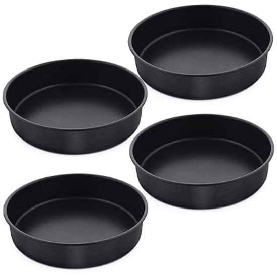 صورة طقم قالب كيك دائري اسود 4 حبه MR-10