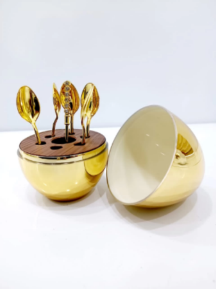 صورة طقم حاملات ملاعق شكل بيضاوي