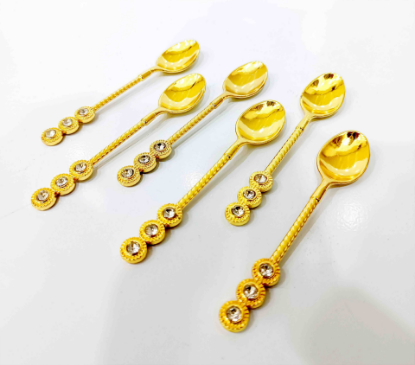 صورة طقم ملاعق الشاي ستانلس ستيل ٦ قطع j2208