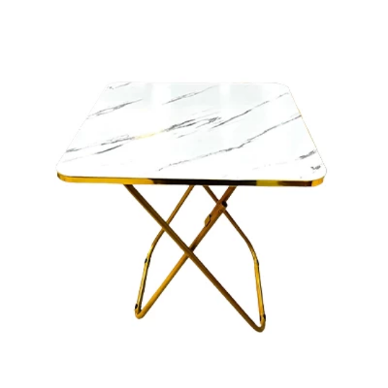 صورة طاولة مربعة بأرجل على شكل حرف U مقاس 80*70 سم