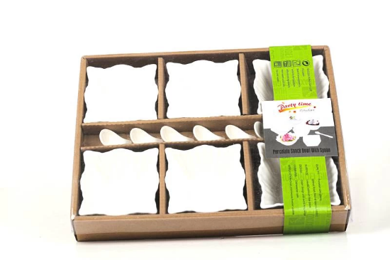 صورة طقم طوس سيراميك 6 حبة مع الملاعق