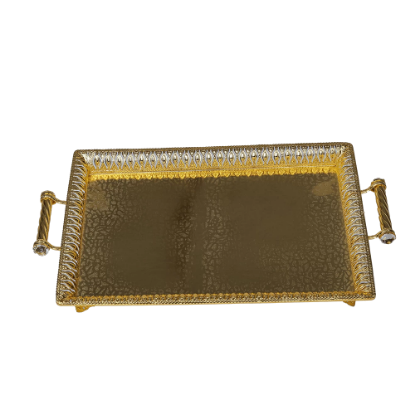 صورة معشرة تقديم ذهبية مربع صغير 1489-6