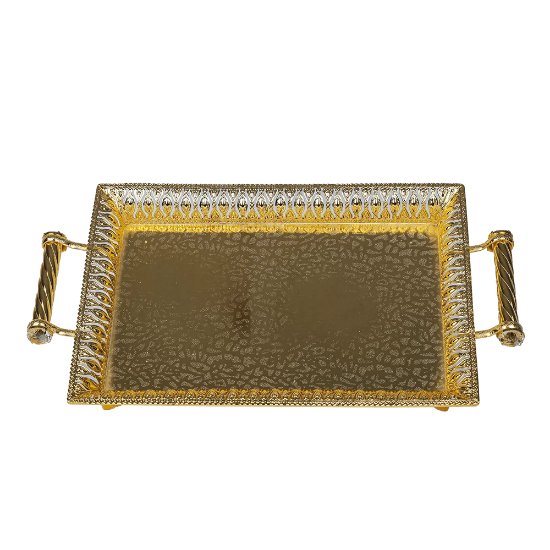 صورة معشرة تقديم ذهبية مربع صغير 1489-6