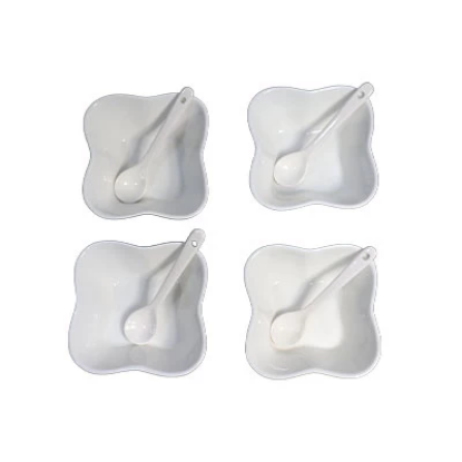 صورة طقم طوس سيراميك 4 حبة مع الملاعق