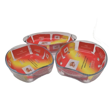 صورة طقم صينية زجاج 3 قطع DVA3