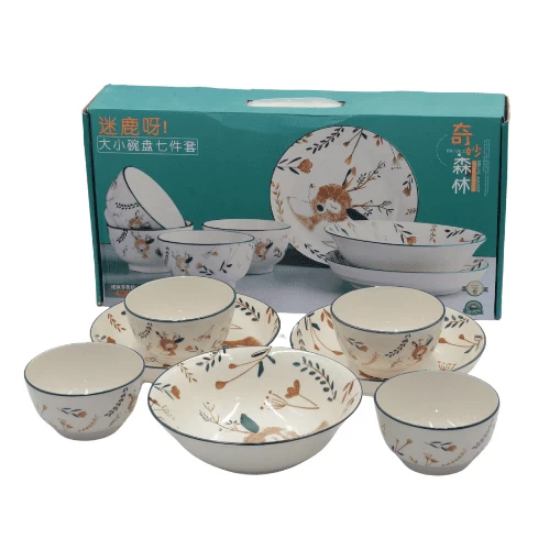 صورة طقم طوس غزال سبع قطع موديل JX-ML007