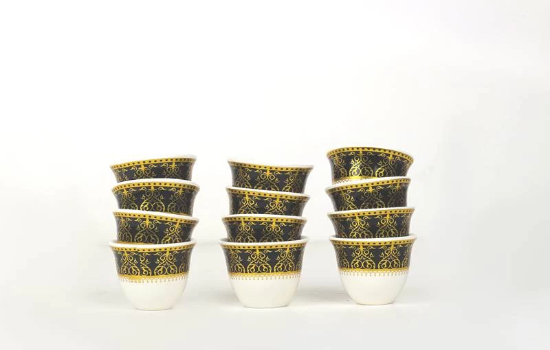 صورة طقم فنجان قهوة مذهب موديل 9-65525