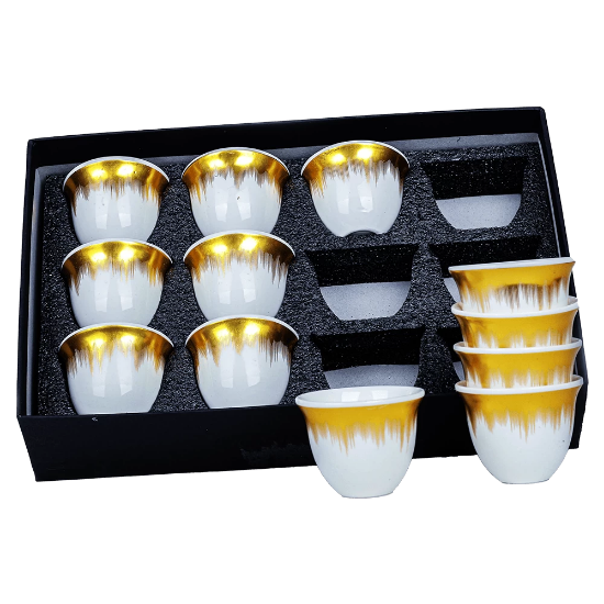 صورة طقم فنجان قهوة مذهب موديل 8-65525