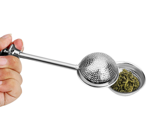 صورة مصفاة شاي من الستانلس ستيل بمقبض طويل ADT-R16006
