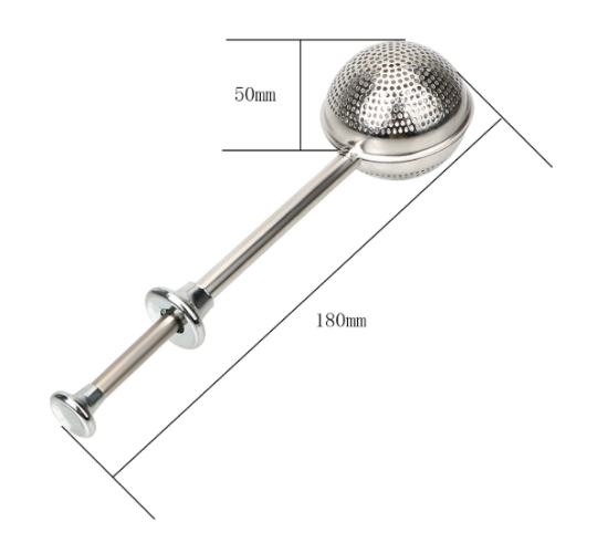 صورة مصفاة شاي من الستانلس ستيل بمقبض طويل ADT-R16006