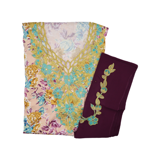 صورة مخور مطرز حرير مع الشيلة 1