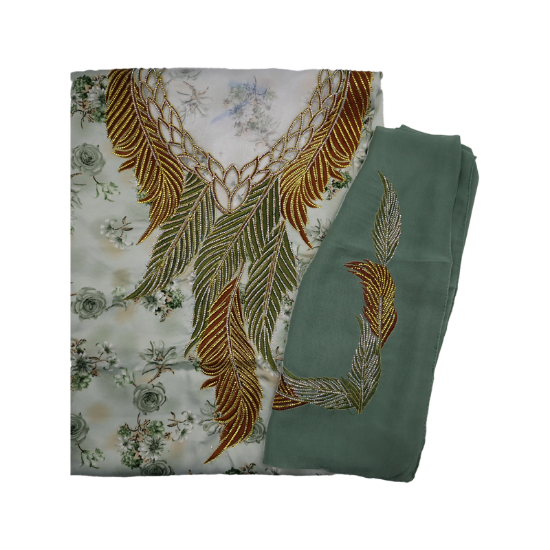 صورة مخور مطرز حرير مع الشيلة 2