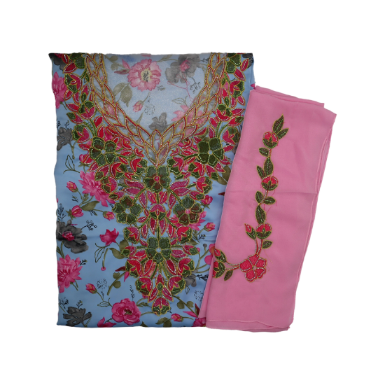 صورة مخور مطرز حرير مع الشيلة 3