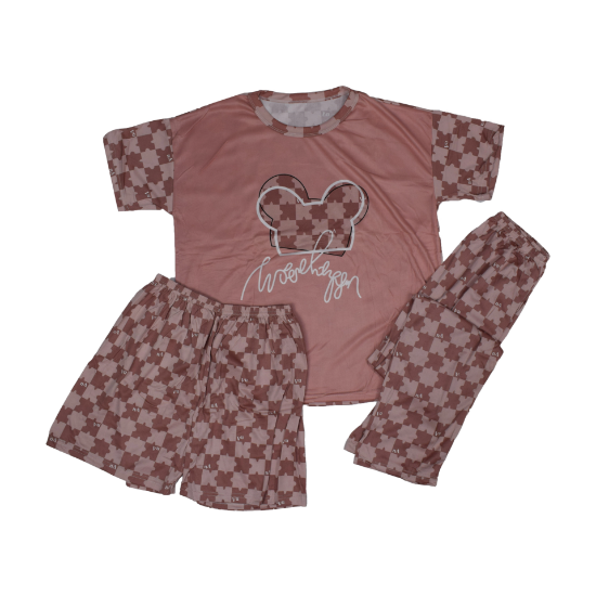 صورة بجامة نسائي 3 قطع