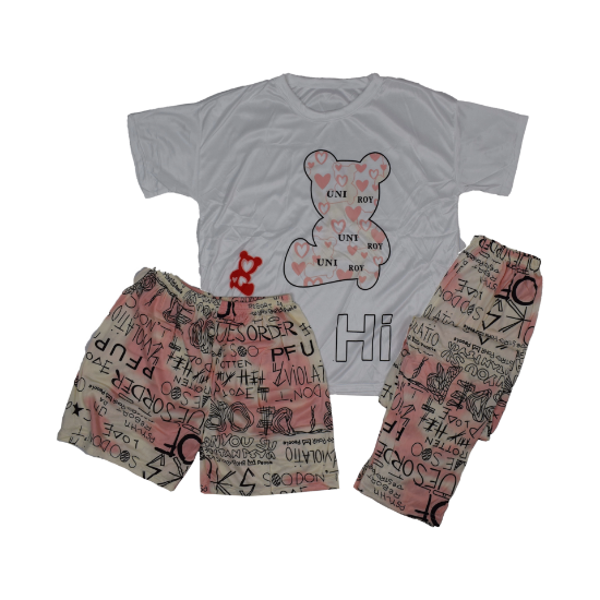 صورة بجامة نسائي 3 قطع