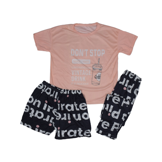 صورة بجامة نسائي 3 قطع