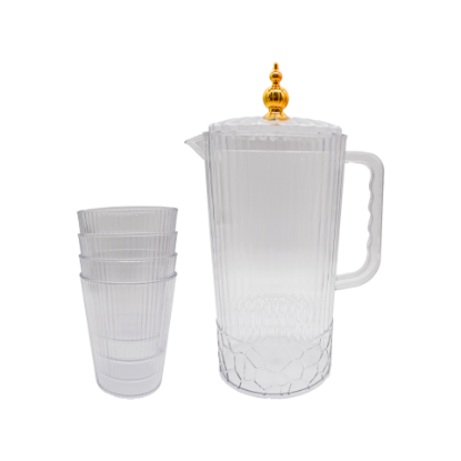 صورة طقم جيك شفاف مع 4 كاسات C01-9755-2