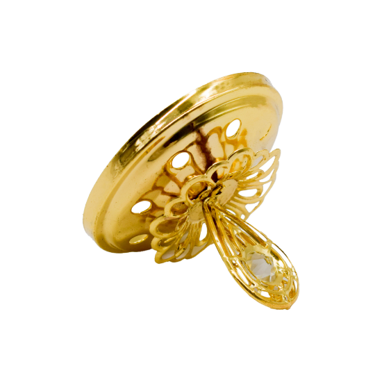 صورة مبخرة شفاف على قاعدة ذهبية W2442