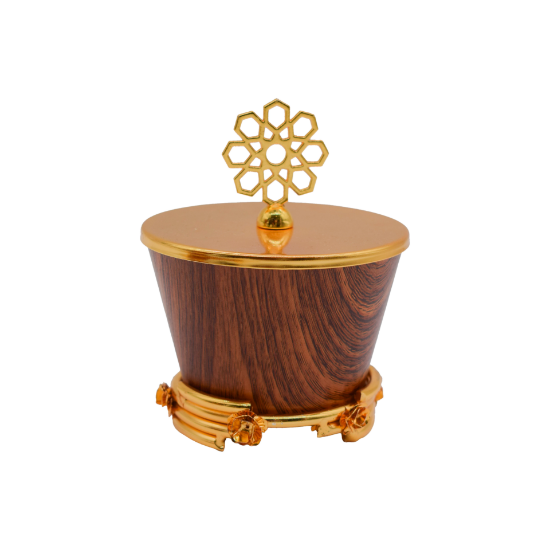 صورة طقم مبخرة مع علبة البخور والصينية خشبي WT903M-SET