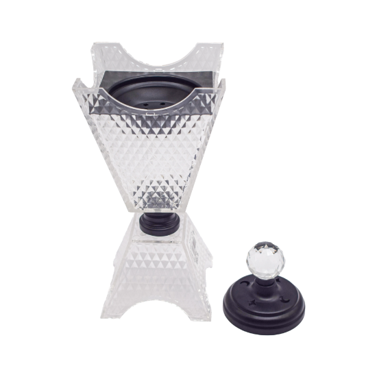 صورة مبخرة شفافة بغطاء أسود 66516-8