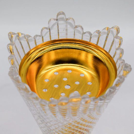 صورة مبخرة شفافة بمعدن ذهبي CL676