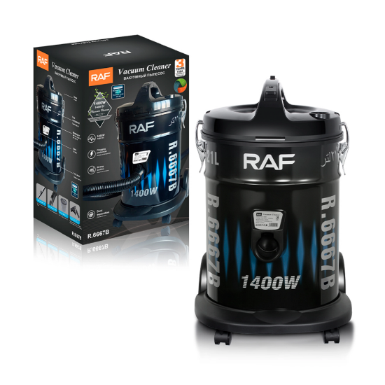 خزان المكنسة الشفاف الكبير سعة 21 لتر مع عجلات متحركة