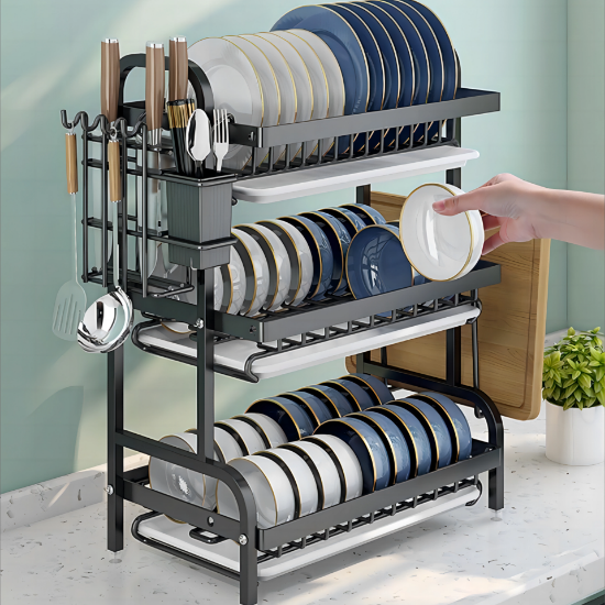 صورة رف تجفيف الأطباق 3 طبقات SL-WH3