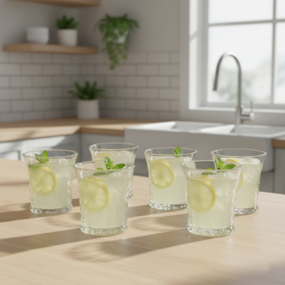 صورة طقم اكواب شفافة 6 قطع