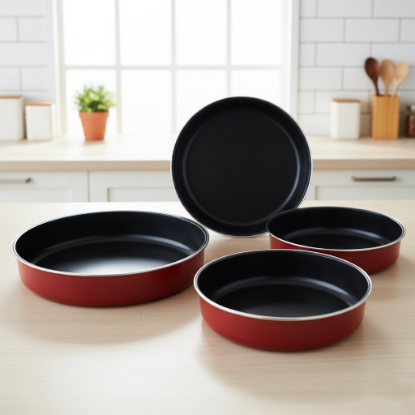 صورة طقم قالب كيك دائري 4 قطع