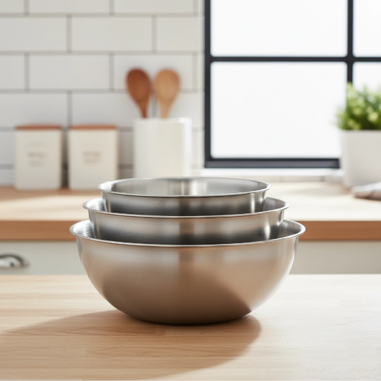 صورة أوعية خلط من الستانلس استيل 3 قطع