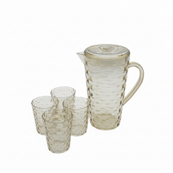 صورة طقم جيك عصير بلاستيك مع 4 اكواب مدرج H8-5589-4