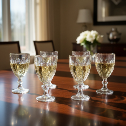 صورة طقم اكواب عصير زجاجي لامع