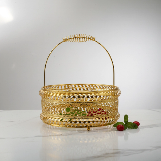 صورة صينية تقديم ذهبية لحمل الكاسات