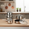 صورة طقم قدور من الستانلس استيل 12 قطعة 1066-EB