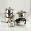 صورة طقم قدور من الستانلس استيل 12 قطعة 1066-EB