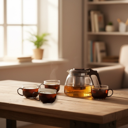 صورة طقم شاي زجاجي