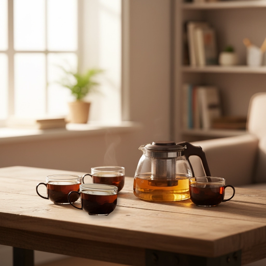 صورة طقم شاي زجاجي