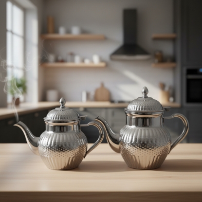 صورة طقم إبريق شاي من الستانلس استيل 2 قطع BN-552