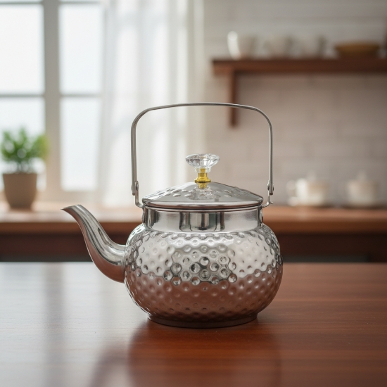 صورة إبريق شاي من الستانلس استيل 1 لتر