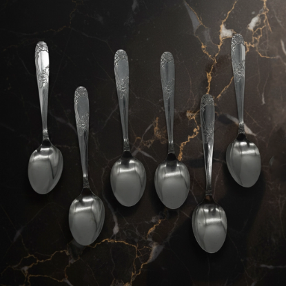 صورة طقم ملاعق فضية كبيرة 6 قطع  16336-8