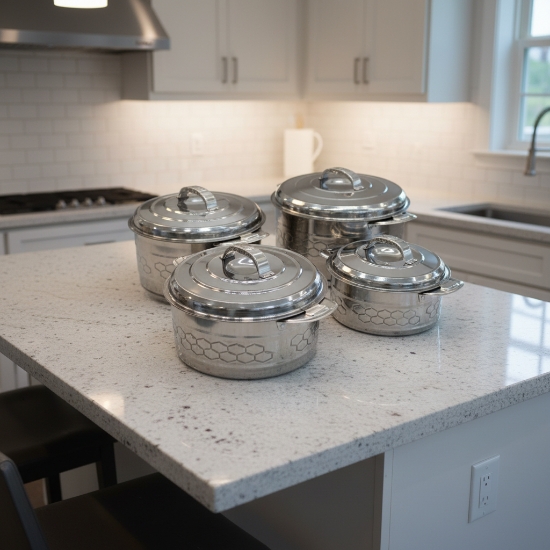 صورة طقم حافظات طعام من الستانلس استيل 4 قطع G3-3599-4