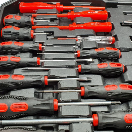 صورة حقيبة مجموعة مفكات متنوعة 187 قطعة