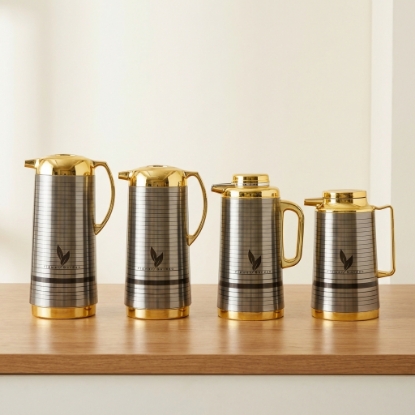 صورة طقم ثلاجة استيل 4  حبة ذهبي النجم