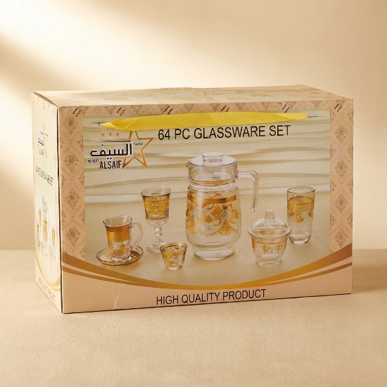 صورة طقم زجاج 64 قطعة AF240