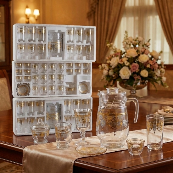 صورة طقم زجاج 64 قطعة AF240