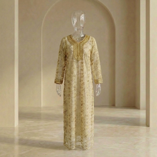 صورة مخور مطرز شيفون لبة